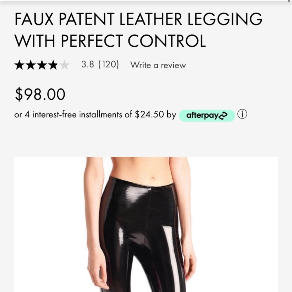Black Commando Faux Patent Leather Leggings